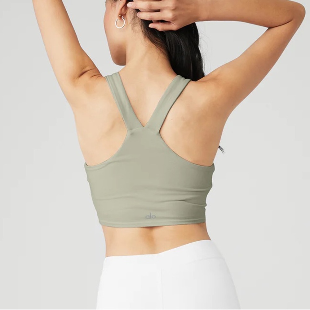 Alo Real Bra Tank sports bra size small in limestone padded top